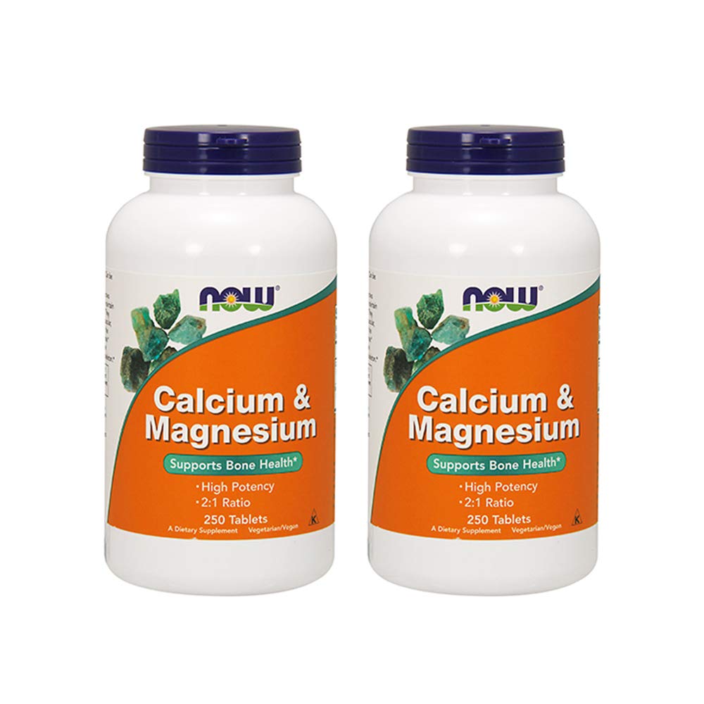 Now Foods Calcium & Magnesium, 250 טבליות (Pack of 2)