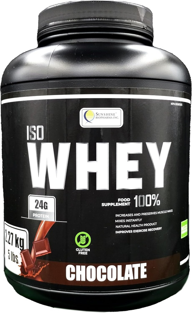 אבקת חלבון IsoWhey 5lb (2.27kg), אולטרה פילטר חלבון whey כדי לשמור ולהגדיל את מסת שריר Lean בגוף חזק Lean (Chocolate)