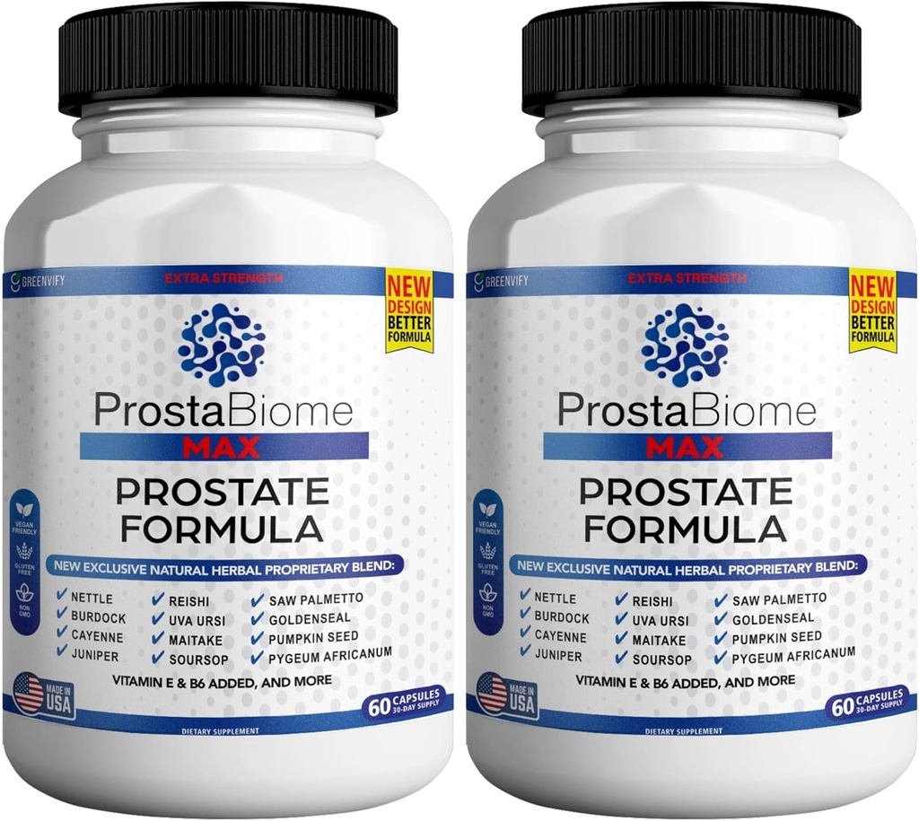 ProstaBiome Max Prostate Support Formula, Natural Herbal Band with Saw Palmetto, 60 קפסולות, 30 יום אספקה (2)