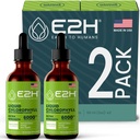 E2H Chlorophyll נוזל טיפות - אנרגיה טבעית Booster, Immune System Support and Internal Deodorant - Peppert - (2 בקבוקים)