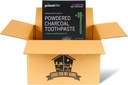 פעיל Charcoal Primal Life Organics 1 oz Toothpowder: תערובת אורגנית טבעונית, Kaolin & Bentonite Clay, Essential Oils - Black Spearmint עבור 200+ Brushings. GFMH Box Included