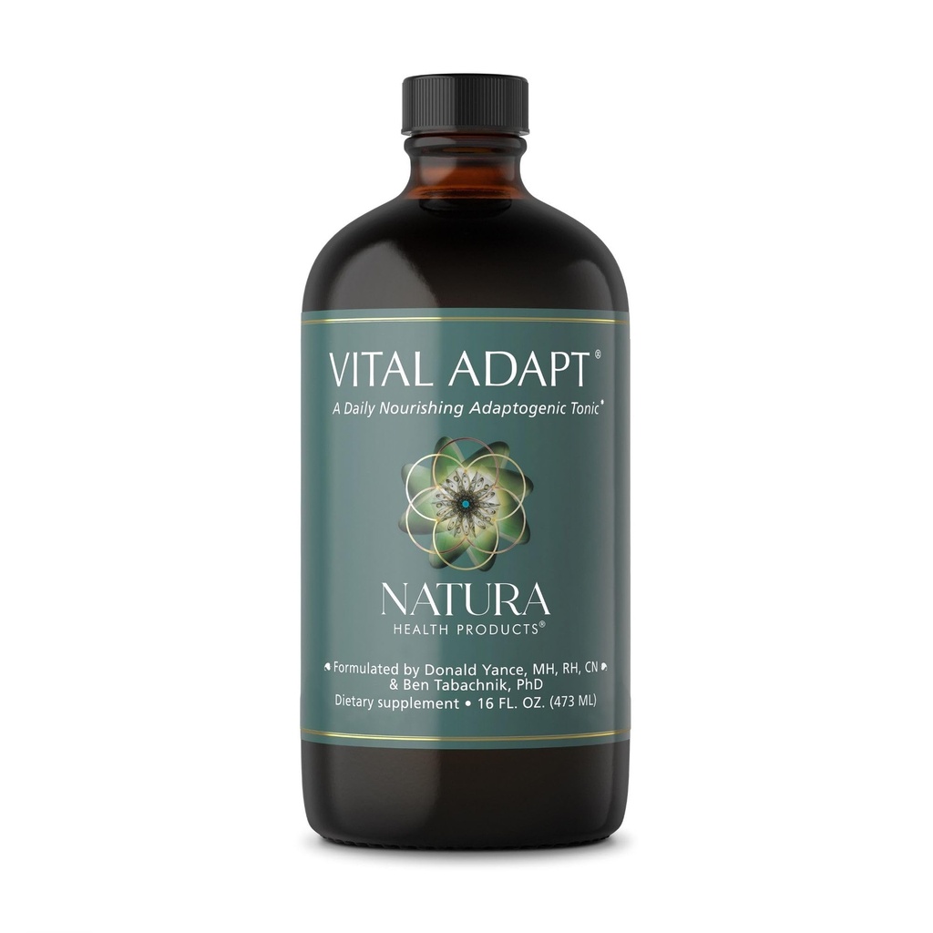 Natura Health Products Vital Adapt Supplement - Daily Nourishing Adaptogenic Tonic for Endocrine Function Support - Featuring Rhodiola, Ashwagandha, Cordyceps, Reishi (16 Fluid oz)
