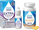 TheraTears 1200 מ"ג אומגה 3 תוסף תזונה העין, Organic Flaxseed Triglyceride Fish שמן & VIT E,90 Count Eye Drops, תוספת טיפול עיניים יבש,15 mL,0.5 Fl oz