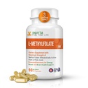 InVITA L-Methylfolate - כוח מקצועי פעיל Methyl Folate - 5-MTHF תוספת אנרגיה, Mood & Immune תמיכה - non GMO, Gluten Free, No Fillers (5 Mg)