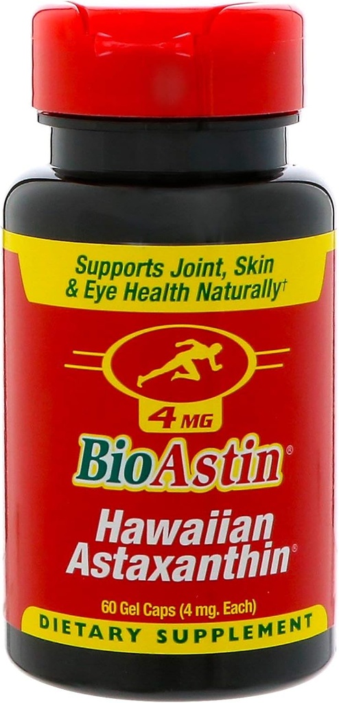 ביוסטין הוואי Astaxanthin Antioxidant 4 MG (60 גל קפסולות)