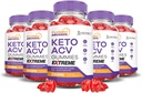 (5 Pack) Turbo Ripped Keto ACV Gummies Extreme 2000MG Turbo Ripped Ketomies Apple Cider Vinegar פורמולה עם אבקת מיץ Pomegranate B12 טבעוני non GMO 300 Gummys
