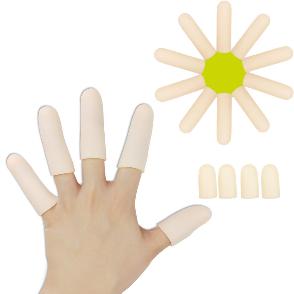 ג'ל אצבע Cots, מגן אצבע 118 תמיכה PCS) חדש MATERIAL אצבע גדול עבור Trigger Finger, Hand Eczema, Finger Cracking, Finger Arthritis ועוד. (10pcs Long + 4pcs קצר)
