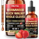 10in1 Wormwood נוזל טיפות עם Wormwood, Black Walnut, Whole Cloves & 7 More - תמיכה עיכול, Immune - 2 Fl Oz - 60 ימים
