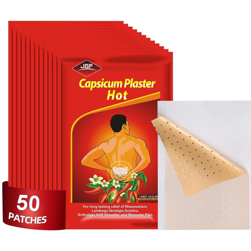 50 Count Capsaicin Patches,4.72 "x7.08" Hot Capsicum Patch