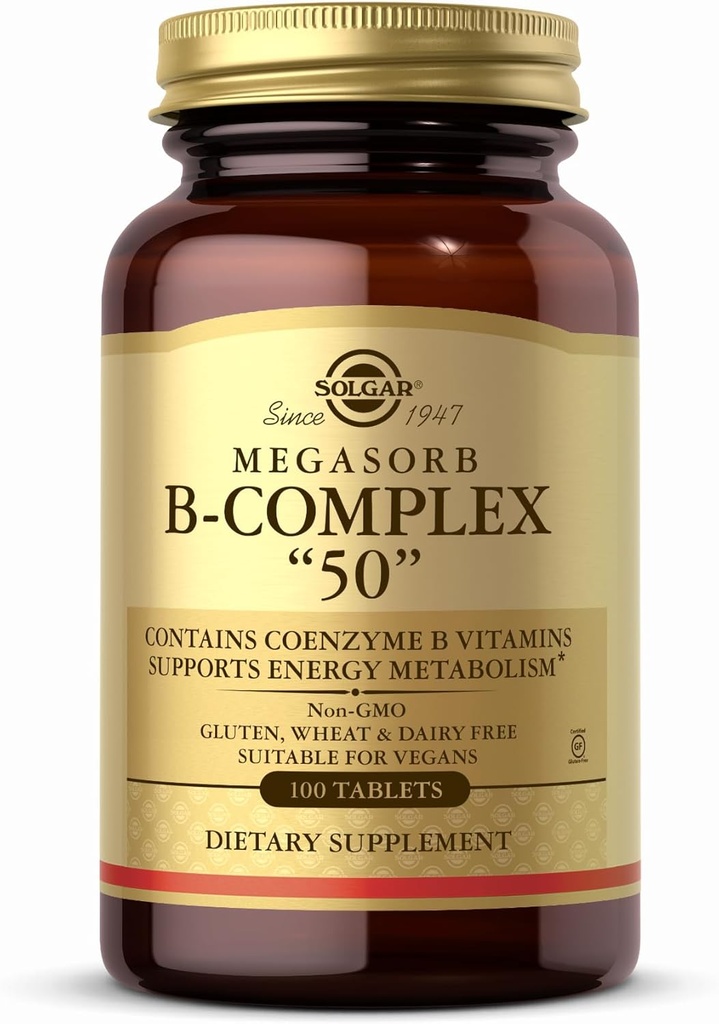 Solgar - Megasorb B-Complex "50", 100 טבליות