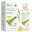 AloeCure USDA אורגני Aloe Vera Juice Flavor - Made תוך 12 שעות של קציר - תוספת טבעית עבור איזון Stomach Acidity - תמיכה עיכול ובריאות החיסון - 1 Btl x 16.7oz