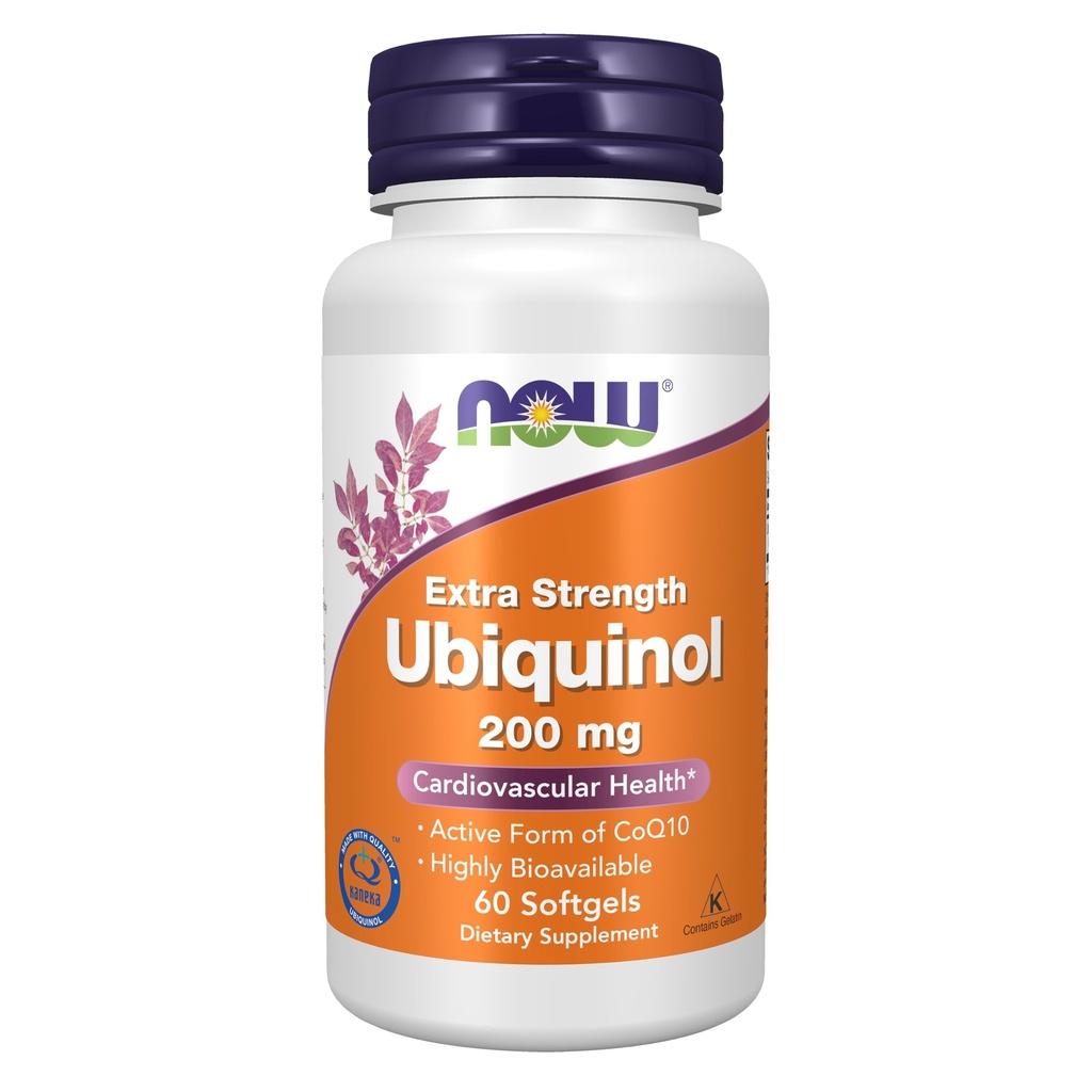 עכשיו תוספים, Ubiquinol 200 מ"ג, זמינות ביולוגית גבוהה (צורה פעילה של CoQ10), 60 Softgels