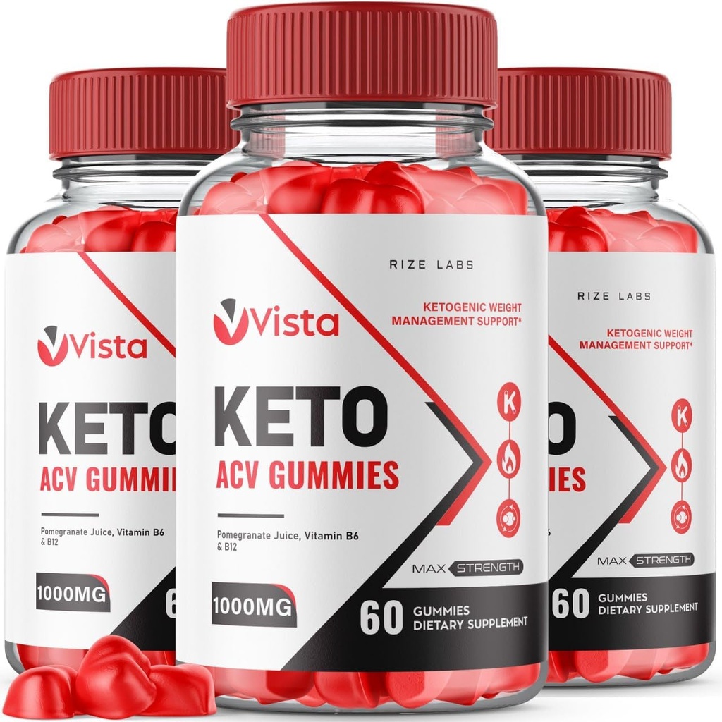 מעבדות rize (Pack של 3 Vista Keto ACV חניכיים עבור אובדן משקל מתקדם, VistaKeto תוסף, Vista כוח מקסימלי Gomitas, ביקורות פורמולה מתקדמות (180 חניכיים)