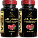 מיצוי Pomegranate - Antioxidant and Healthy Aging Program,חסינות ותמיכה משותפת, תוסף אלהgic Acid, Pomegranate Polyphenols, High-Potency Pomegranate - 2 בקבוקים 120 קפסולות