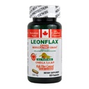 LEONFLAX, 100% Authentic Canadian Flax Seed, לשפר את בריאות העיכול שלך, 60 קפסולות, בקבוק