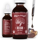 הודג'ינס קציר אורגני Reishi Mushroom לחלץ את הגוף פלט Tincture - תוספת תוספת תוספת תמצית כפולה תוסף - תמיכה בריאות הלב & בריאות - USDA אורגני Mushrooms - 2 oz