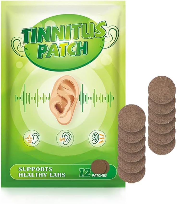 Tinnitus Patch for Ringing Ears,Tinnitus האוזן פאטש טבעי פורמולה עבור אוזניים (12 פטס)
