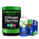 Orgain Grass פד hydrolyzed Collagen Peptides אבקת חלבון - Paleo & Keto Friendly, Amino Acid תוספת, Pasture Raised & Grass פד נקי חלבון שקד, קרם שוקולד חם - Meal החלפה