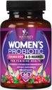 פרוביוטיקה לנשים 60 מיליארד CFU - 16 סטרינס, Prebiotics & Cranberry, PH Balance, Digestive Health, Vaginal & Immune Support, Womens Probiotic for Gut Health, Shelf Stable - 60 קפסולות