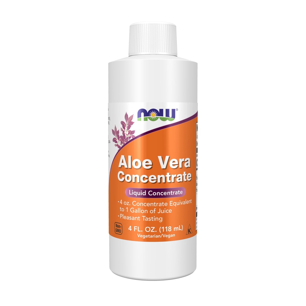 תוספי מזון עכשיו, Aloe Vera Concentrate (40:1 ריכוז מכיל Active Polysaccharides), 4Ounce
