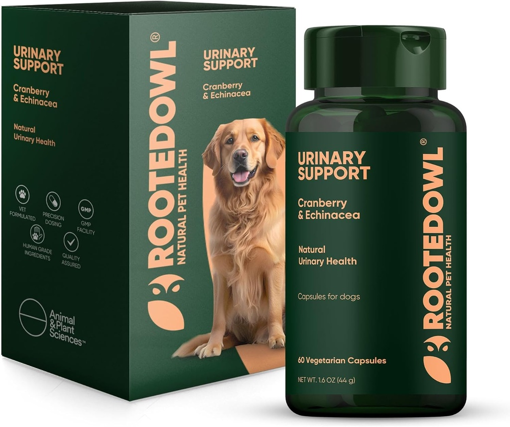 Owl Urinary Support - Echinacea ו Cranberry תוסף לכלבים - הכלב UTI Prevention - 60/ct