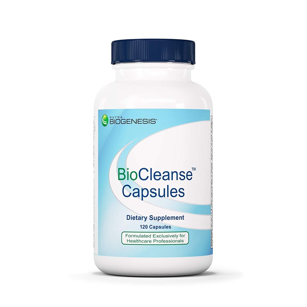 Nutra BioGenesis bioCleanse קפסולות - Milk Thistle, N-Acetyl-L-Cysteine & MSM לתמיכה Liver - 120 קפסולות