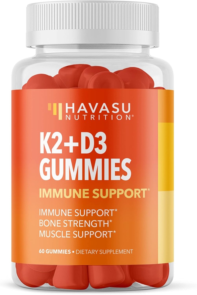 HAVASU NUTRITION ויטמין D3 K2 חניכיים, Raspberry, 60ct