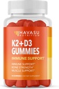 HAVASU NUTRITION ויטמין D3 K2 חניכיים, Raspberry, 60ct