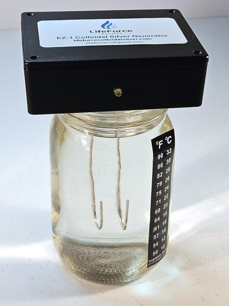 EZ-1 Deluxe Colloidal Generator חבילה (10 Gauge Silver Wires) - לעשות 32 oz ב 16 דקות