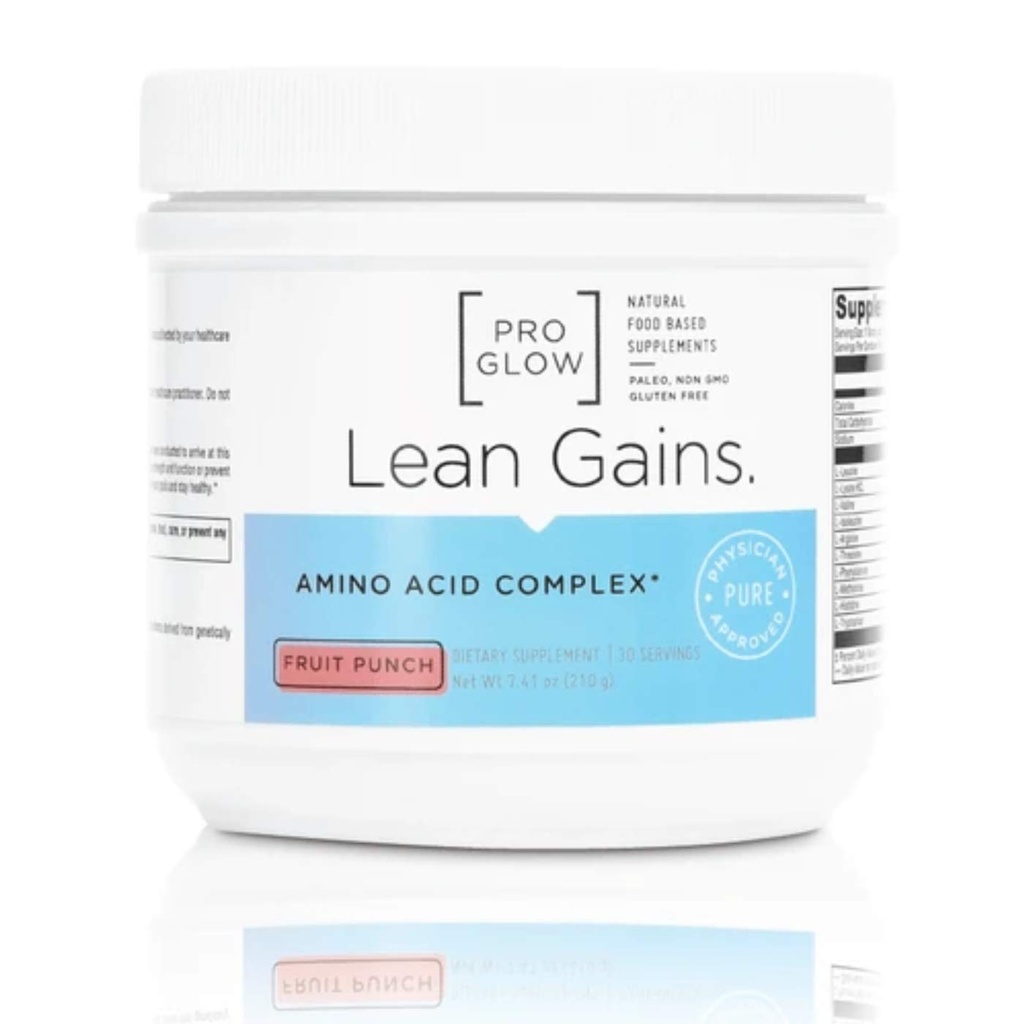 פירות Punch Flavor Amino Acid Complex for Women to Build Lean Strongשרירים - ProGlow Lean Gains (30 משרתים)
