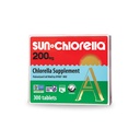 Sun Chlorella 200 מ"ג ירוק Algae Superfood תוסף - Pulverized Cell Wall - Chlorophyll, CGF, Active B12, ברזל, חלבונים - non-GMO - 300 Tablet