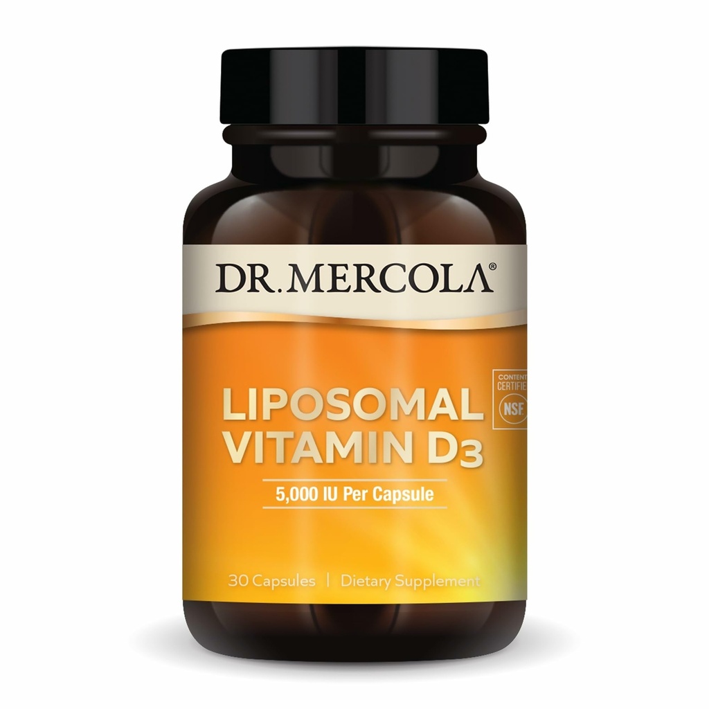 ד"ר מריקולה Liposomal ויטמין D3 - תומך בלב, עצמות ובריאות החיסון - 5,000 IU Per Serve - non-GMO, Soy Free & Gluten Free - 30 קפסולות (30 משרתים)