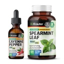 BIO KRAUTER Cayenne Pepper Tincture 2 Fl. Oz. & Spearmint 100 קפסולות