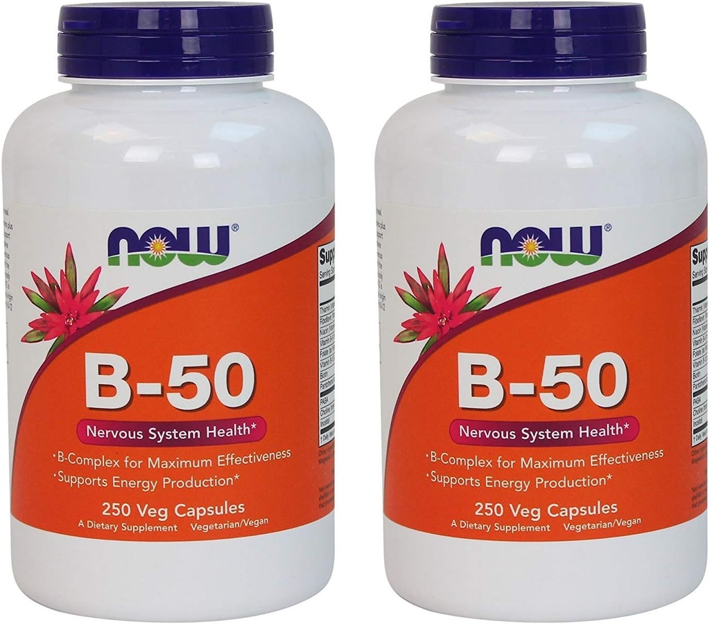 Now Foods, B-50, 250 Veg כמוסות (חבילה of 2)