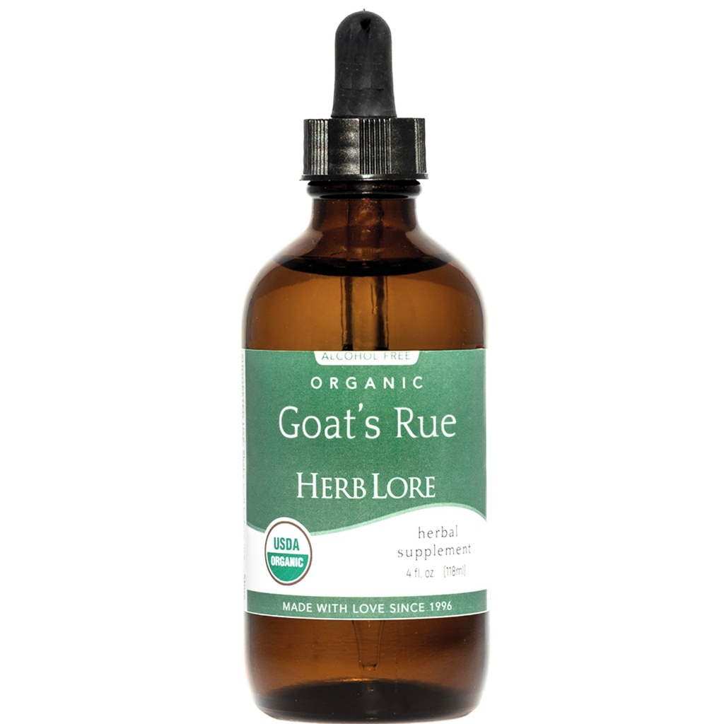 Herb Lore Organic Goats Rue Tincture - תוסף להזנת חזה - תמיכה טבעית של חלב אם להגדיל את אספקת החלב השד (4 oz)
