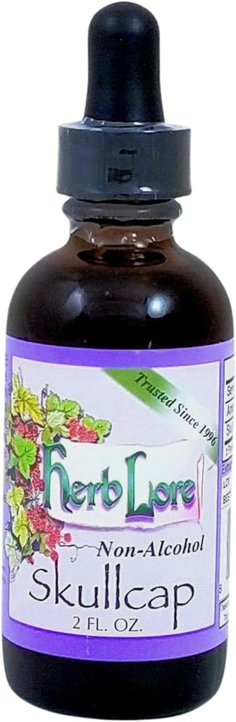 Herb Lore Skullcap Tincture - נוזל צמחי מרפא טבעי סיוע למבוגרים וילדים (2 fl oz)