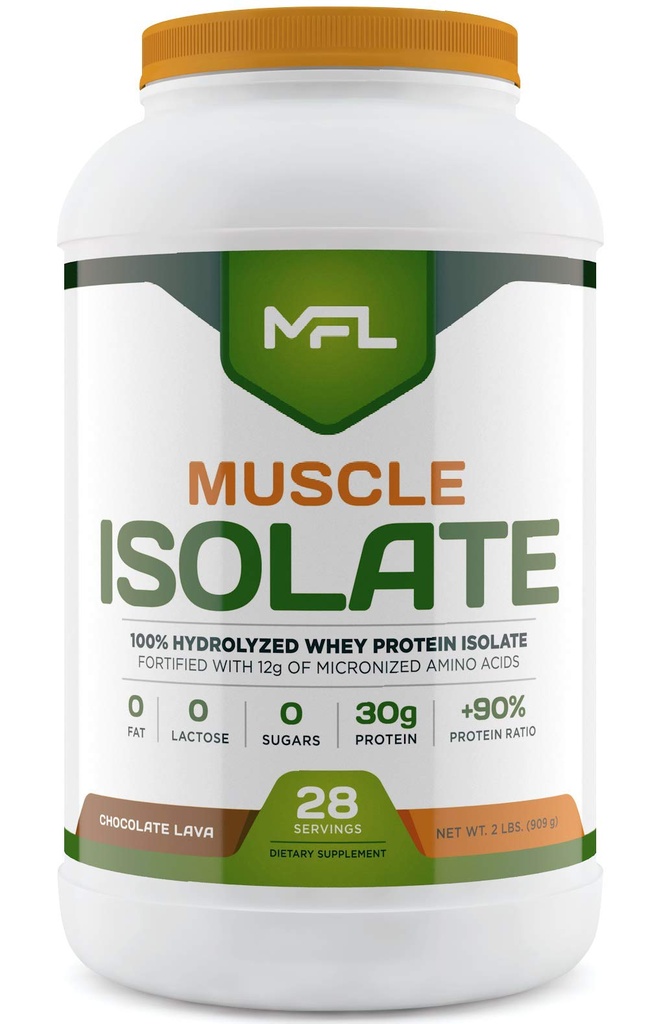 MFL 100% Isolate חלבון l 30g של חלבון l 12g Amino Acids l Keto Friendly l נמוך פחמימות l 2 lbs.