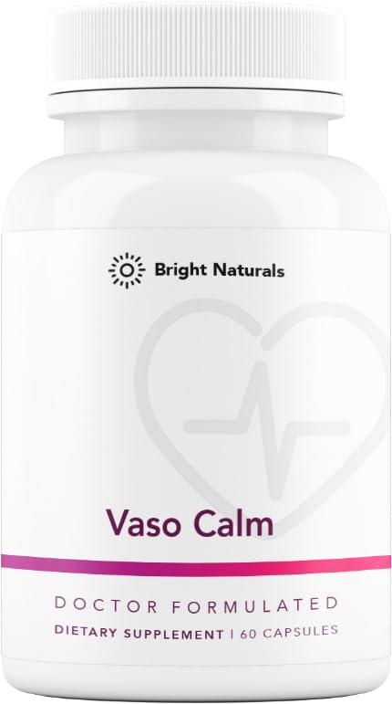 Vaso Calm - תוספת של איזון דם בריא - תכונות Fermented Garlic, Celery ו Grape Seed Extractd Extractd Extract, Hibiscus, ויטמין K2 - Made in the USA