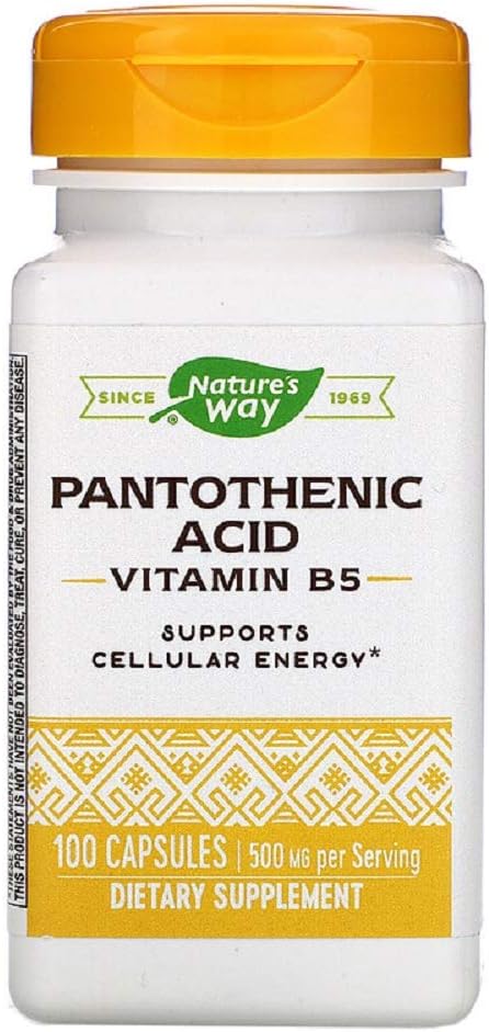דרכו של הטבע Pantothenic Acid, 100 Count (Pack of 2)