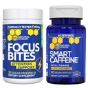 NATURAL STACKS Smart Caffeine + Focus Bites Bundle - Caffeine & Paraxanthine תוספי - תמיכה אנרגיה & Focus * - No Jitters or Crash - 90 Pieces