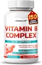 ויטמין B Complex - רגישות גבוהה עם Thiamin, Riboflavin, Niacin ויטמין B6, Folate, ויטמין B12 - Energy, Focus, שיער, עור, תמיכה - 150 הרוזן - Made & Tested בארצות הברית