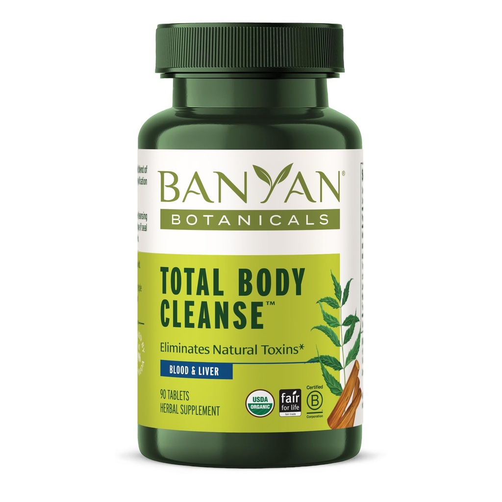 Banyan הבוטנים Total Body Cleanse - תוספי ניקוי אורגני עם Amla & Manjistha - תמיכה בריאות העיכול, Detox, & Natural ניקויsing * - 90 טבליות - Non GMO Sustainably Sourceed טבעוני