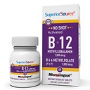 מקור גבוה No Shot ויטמין B-12 Methylcobalamin 1000 mcg, B-6, & Methylfolate 1000 mcg - תמיכה אנרגיה, מוח ובריאות הלב - Bariatric Friendly - 60 Sublingual Disshoot Tablets