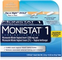 MONISTAT 1-Dose Yeast זיהום טיפול, 1 Ovule הכנס & חיצונית Itch Cream