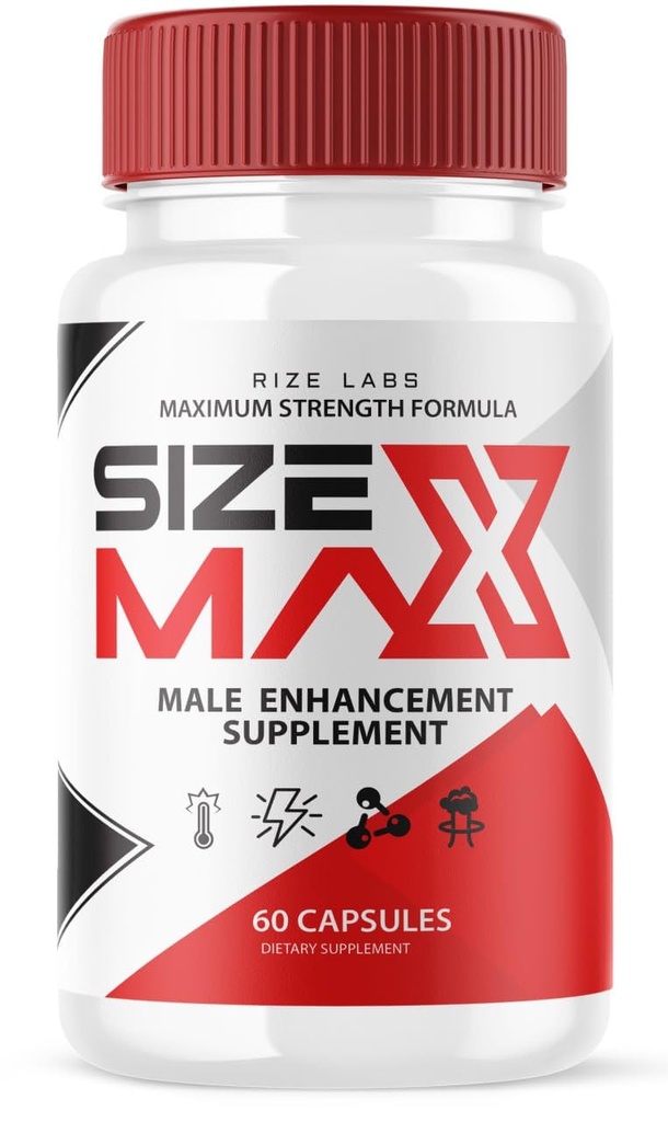 Size Max Pills for Men, Size Max Natural and Effective Capsules, Size Max Supports The Body to Perform Longer and Better, Size Max Supplement Reviews (60 Capsules)