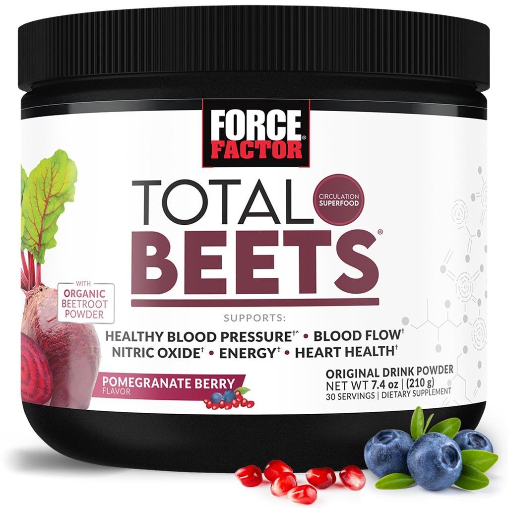 כוח גורם מוחלט Beets לשתות אבקת Superfood עם Nitrates כדי לתמוך Circulation, Blood Flow, Nitric Oxide, אנרגיה, אנדורנס וסט, Cardiovascular Heart Health Health, 30 משרתים