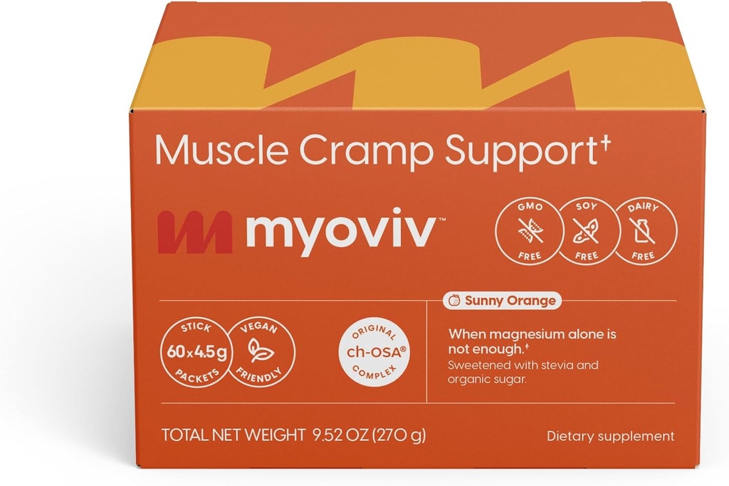 Powerful שריר Cramp הקלה - 60 Packets, סאני אורנג 'פלאור - תמיכה בשרירים שריר - הריון ו Lactation בטוח