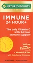 Nature's Bounty Immune 24 Hour +, ויטמין C עם 24 Hour Immune תמיכה מ- Ester-C, 1000 מ"ג ויטמין C, D & Zinc, Gluten Free, Rapid Release Softgels, 2 Softgels ליום, 50 ספירה