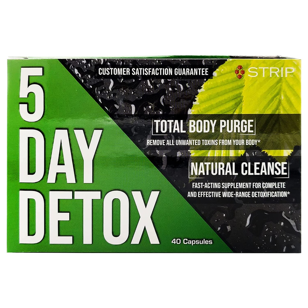 5 ימים Detox ניקויse - ניקוי גוף שלם | Remove Toxins & Unwanted Impurities - Natural, בריאות ניקוי תמיכה עבור Liver, Urinary Tract, Kidney, מערכת העיכול - 40 קפסולות